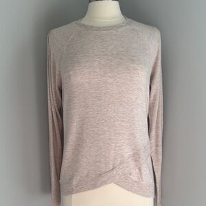 Athleta Criss Cross Sweatshirt - Heather Blush, Size M